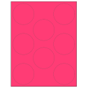 2.75" Fluorescent Pink Circular Sheet Labels