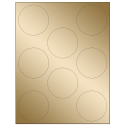 2.75" Gold Foil Circular Sheet Labels