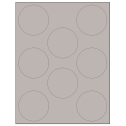 2.75" Gray Circular Sheet Labels