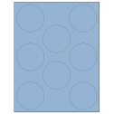 2.75" Pastel Blue Circular Sheet Labels