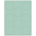 2.75" Pastel Green Circular Sheet Labels