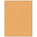 2.75" Pastel Orange Circular Sheet Labels