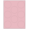 2.75" Pastel Pink Circular Sheet Labels