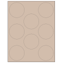 2.75" Pastel Tan Circular Sheet Labels