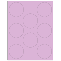2.75" Pastel Purple Circular Sheet Labels