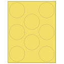 2.75" Pastel Yellow Circular Sheet Labels