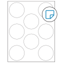 2.75" White Circular Sheet Labels - Removable Adhesive