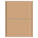 7.5" x 5.125" Brown Kraft Rectangular Sheet Labels