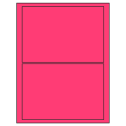 7.5" x 5.125" Fluorescent Pink Rectangular Sheet Labels