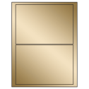 7.5" x 5.125" Gold Foil Rectangular Sheet Labels