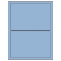 7.5" x 5.125" Pastel Blue Rectangular Sheet Labels