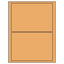 7.5" x 5.125" Pastel Orange Rectangular Sheet Labels