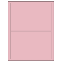 7.5" x 5.125" Pastel Pink Rectangular Sheet Labels