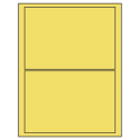 7.5" x 5.125" Pastel Yellow Rectangular Sheet Labels