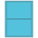 7.5" x 5.125" Turquoise Rectangular Sheet Labels