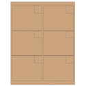 4" x 3.33" Brown Kraft Rectangular Sheet Labels