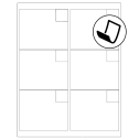 4" x 3.33" Blockout Rectangular Sheet Labels