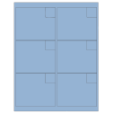 4" x 3.33" Pastel Blue Rectangular Sheet Labels