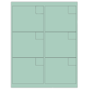 4" x 3.33" Pastel Green Rectangular Sheet Labels