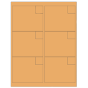 4" x 3.33" Pastel Orange Rectangular Sheet Labels