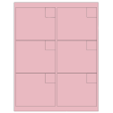 4" x 3.33" Pastel Pink Rectangular Sheet Labels