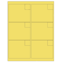 4" x 3.33" Pastel Yellow Rectangular Sheet Labels