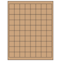 1" x 1" Brown Kraft Square Sheet Labels