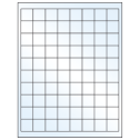 1" x 1" Crystal Clear Square Sheet Labels