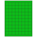 1" x 1" Fluorescent Green Square Sheet Labels