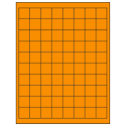 1" x 1" Fluorescent Orange Square Sheet Labels