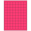 1" x 1" Fluorescent Pink Square Sheet Labels