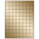 1" x 1" Gold Foil Square Sheet Labels