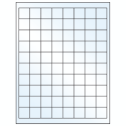 1" x 1" White Mid Gloss Square Sheet Labels