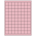 1" x 1" Pastel Pink Square Sheet Labels