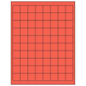 1" x 1" Red Square Sheet Labels
