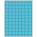 1" x 1" Turquoise Square Sheet Labels