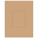 3.8584" x 4.8037" Brown Kraft Rectangular Sheet Labels