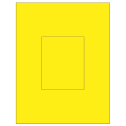3.8584" x 4.8037" Fluorescent Yellow Rectangular Sheet Labels