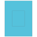 3.8584" x 4.8037" Turquoise Rectangular Sheet Labels