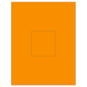3.1494" x 3.3072" Fluorescent Orange Rectangular Sheet Labels