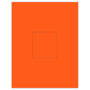 3.1494" x 3.3072" Fluorescent Red Rectangular Sheet Labels