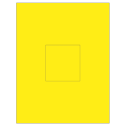 3.1494" x 3.3072" Fluorescent Yellow Rectangular Sheet Labels