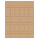 1.25" x 0.5" Brown Kraft Rectangular Sheet Labels