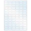 1.25" x 0.5" Crystal Clear Rectangular Sheet Labels