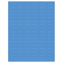1.25" x 0.5" Fluorescent Blue Rectangular Sheet Labels