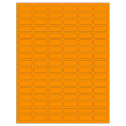 1.25" x 0.5" Fluorescent Orange Rectangular Sheet Labels
