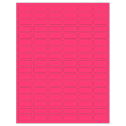 1.25" x 0.5" Fluorescent Pink Rectangular Sheet Labels