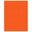 1.25" x 0.5" Fluorescent Red Rectangular Sheet Labels