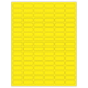 1.25" x 0.5" Fluorescent Yellow Rectangular Sheet Labels