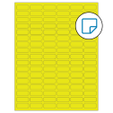 1.25" x 0.5" Fluorescent Yellow Rectangular Sheet Labels - Removable Adhesive